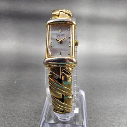 Citizen Elegance Watch Women 13mm MOP Dial Gold Tone 5421-H01407 New Battery5