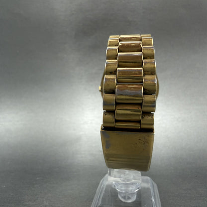 Seiko President Watch Men 36mm Champagne Dial Gold Tone Daydate Round New Batt H7