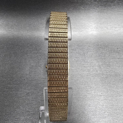 Seiko Watch Women 20mm Champagne Dial Gold Tone Rectangle 2P21-5340 New Battery7