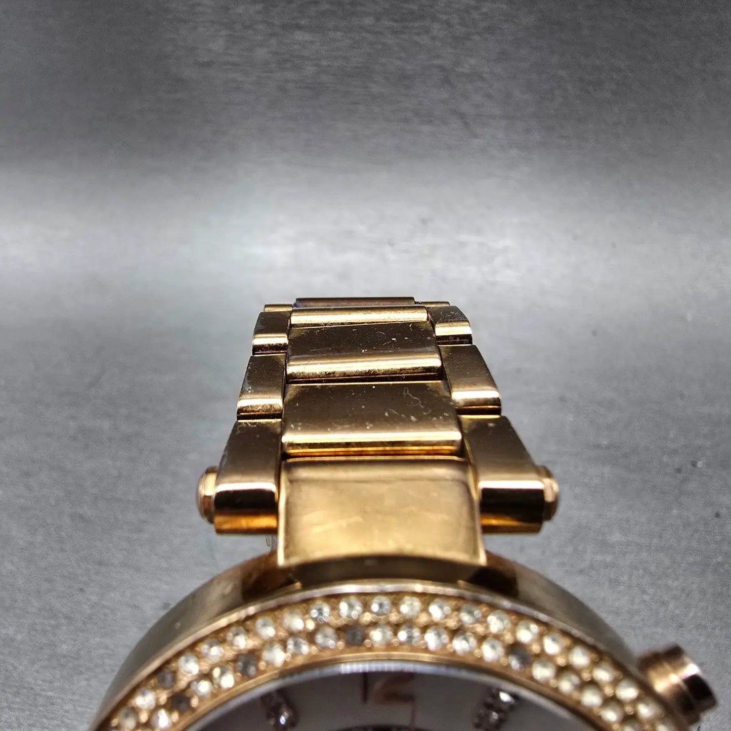Michale Kors Parker Chrono Watch Women 39mm MOP Dial Rose Gold Tone Date New Bat4