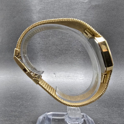 Armitron Deauville Watch Men 31mm Champagne Dial Gold Date PARTS VTG Quartz9
