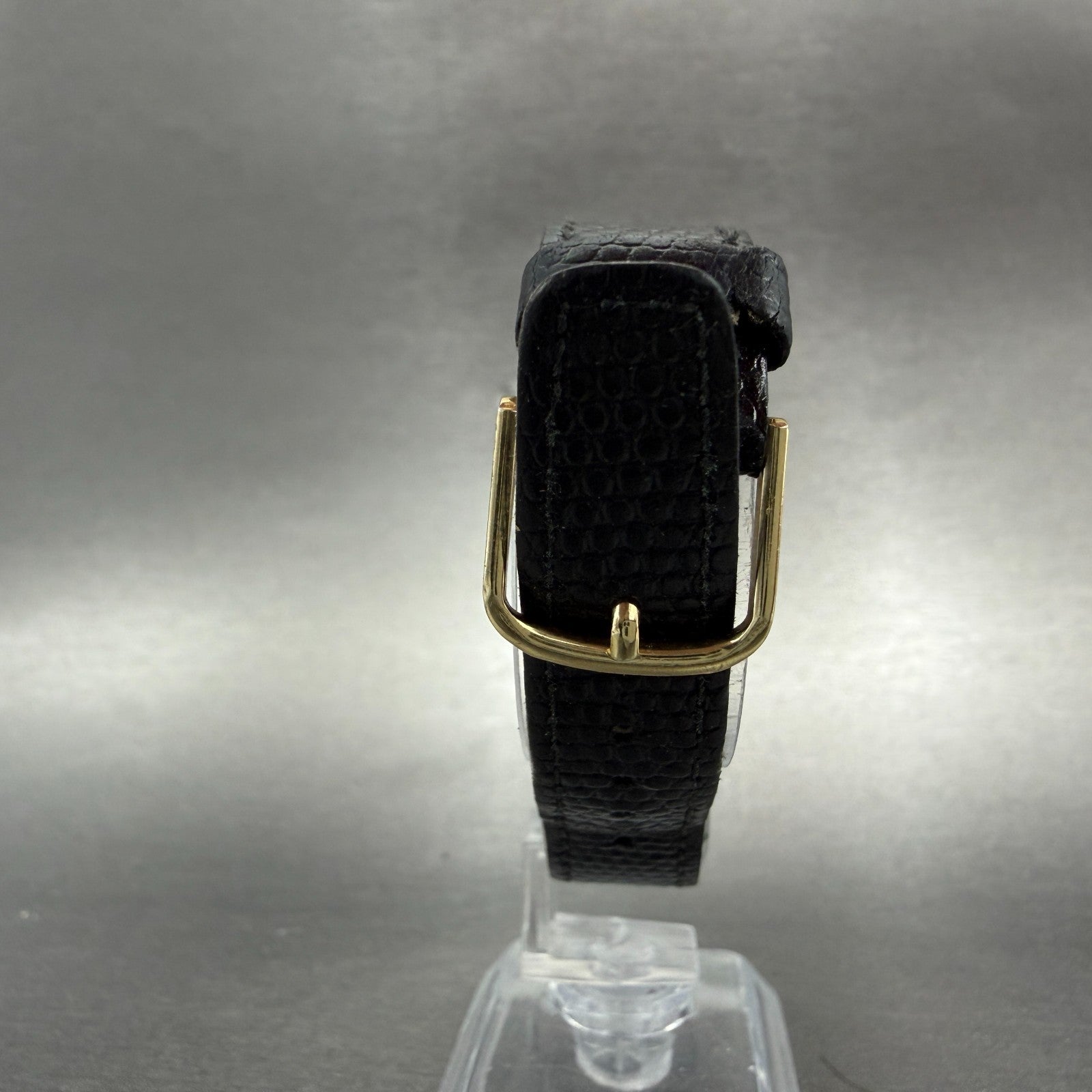 Citizen CQ Tank Watch Unisex 23mm Black Dial Gold Tone 6031-K04018 PARTS Vintage8