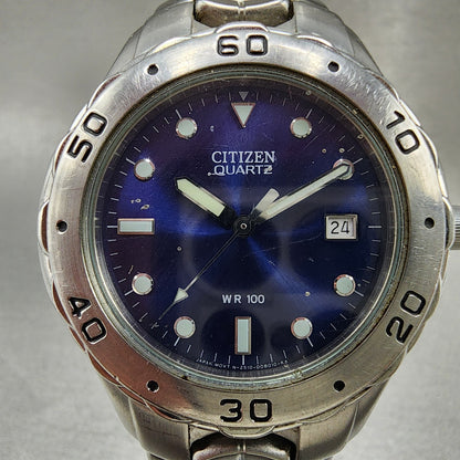 Citizen Watch Men 39mm Blue Dial Silver Tone Date 2510S92308 Round PARTS2