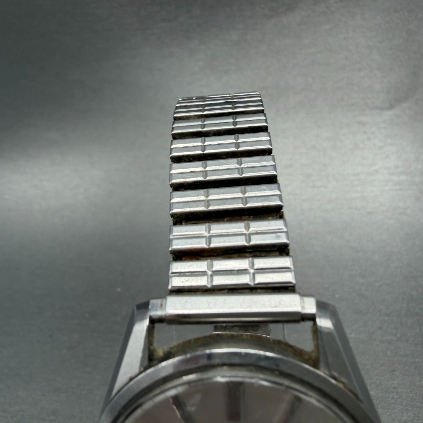 Seiko SeikoMatic Watch Men 36mm Silver Dial Silver Tone Daydate 6206-8040 PARTS5