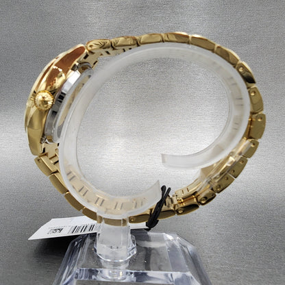 Bulova Skeleton Watch Women 34mm White Dial Gold Tone Auto 97L172 PARTS READ!!!!7