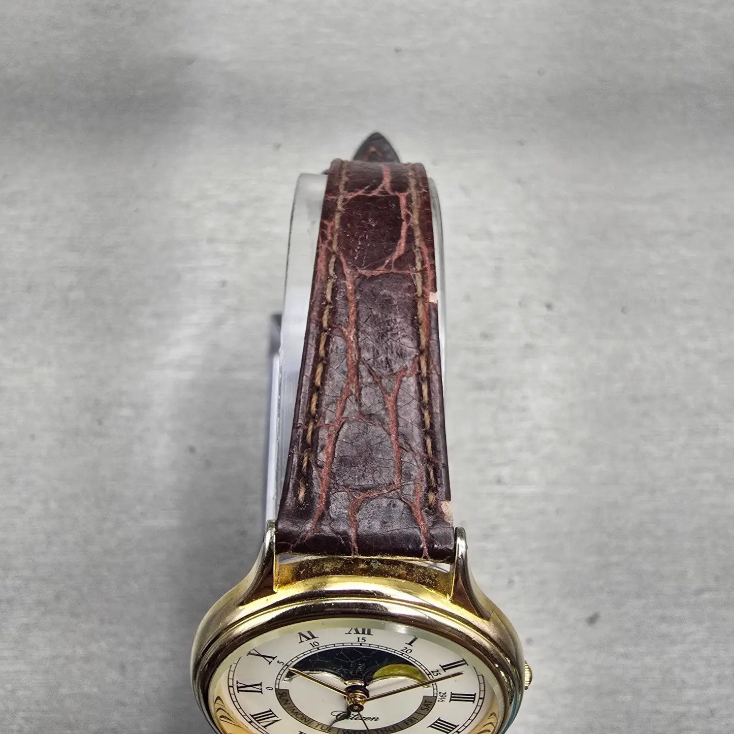Citizen Astro Fantasy Moon Phase Watch Women 30mm White Dial Gold Tone New Batt4