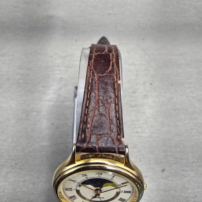 Citizen Astro Fantasy Moon Phase Watch Women 30mm White Dial Gold Tone New Batt4