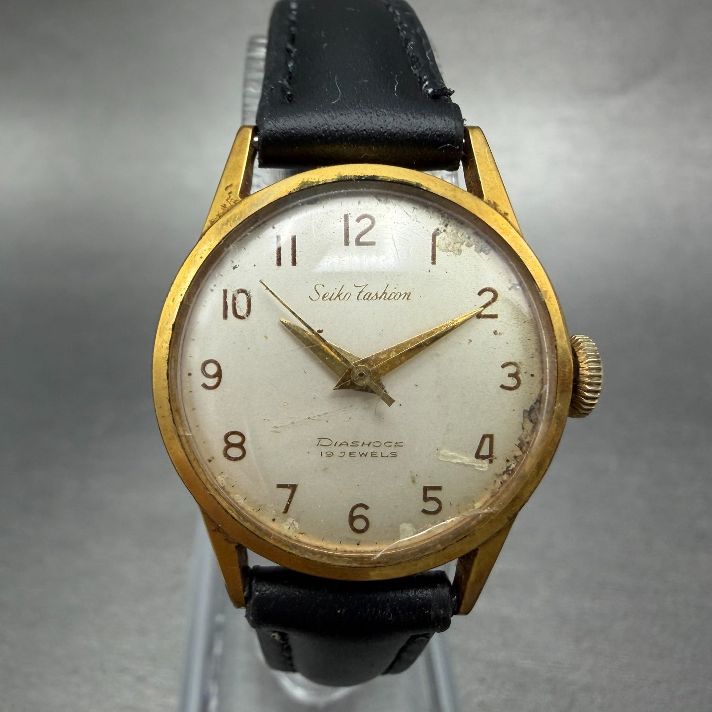 Seiko Fashion Watch Women 24mm Silver Dial Gold Tone Manual Round 5315 Runs VTG0