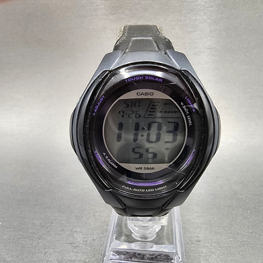 Casio WLS21H Watch Men 43mm Digital Black Alarm Chrono Solar Round Works0