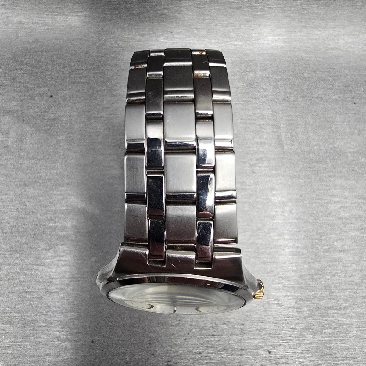 Seiko Watch Men 34mm White Dial Silver Round 7N01-0DM0 New Battery Bracelet JDM4