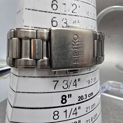 Seiko Atomic Solar Watch Men 39mm White Dial Titanium Date 7B42-0AN0 PARTS GYVJ12