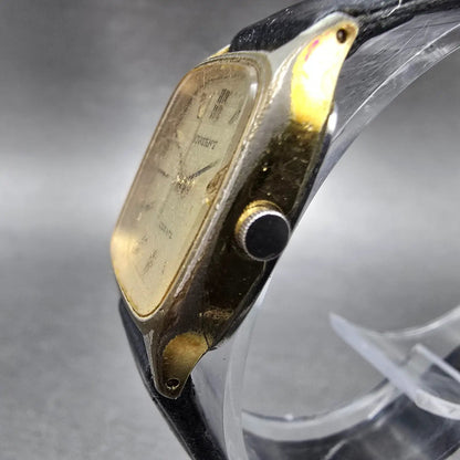Orient Tank Watch Women 20mm Champagne Dial Gold Tone Rectangle New Battery VTG2