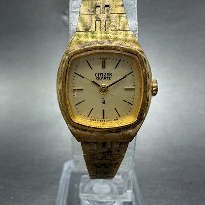 Citizen CQ Watch Women 19mm Champagne Dial Gold Tone 4031-893425 New Battery0