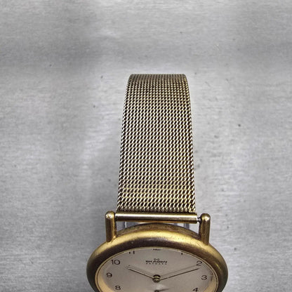 Skagen Watch Men 35mm Silver Dial Gold Tone Small Seconds Round 5LGG New Battery4