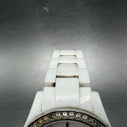 Fossil Stella Watch Women 38mm White Dial White Tone Round ES1967 New Battery4
