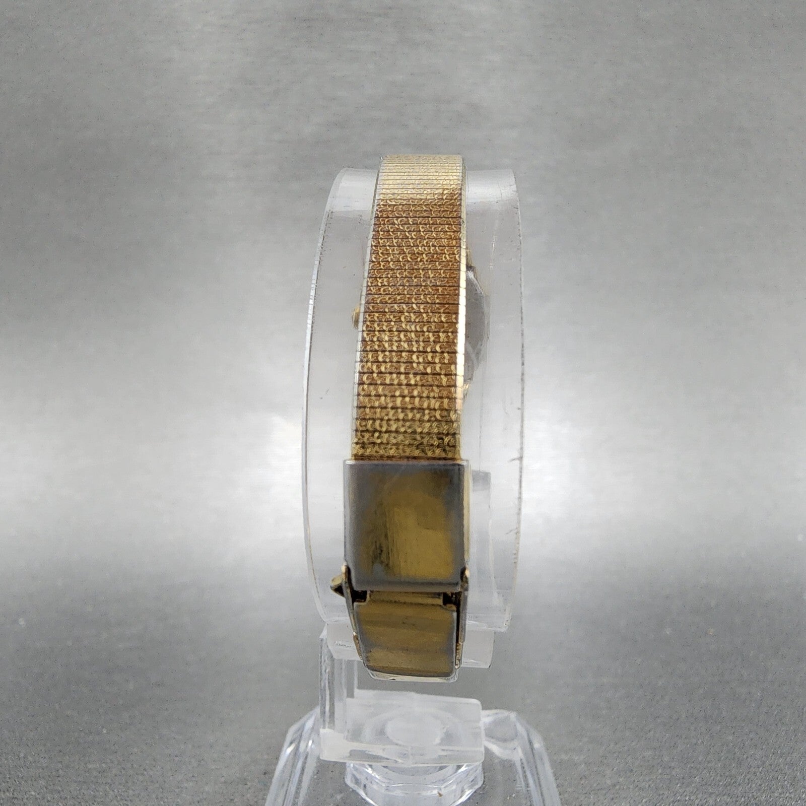 Seiko Watch Women 17mm Gold Dial Gold Tone Rectangle 2C205779 New Battery7