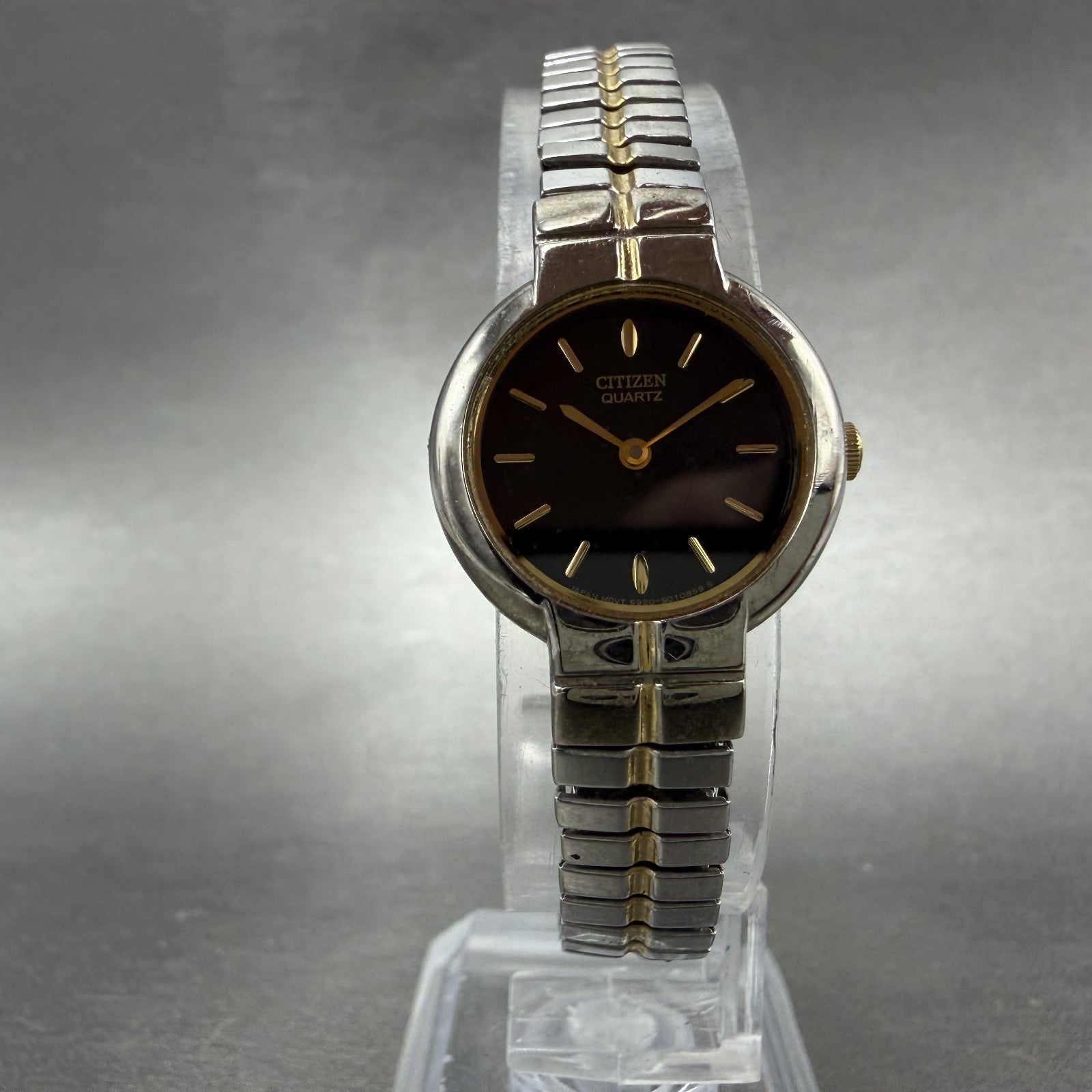Citizen Watch Women 21mm Black Dial Two Tone Round 5920-S006007 New Battery AB5