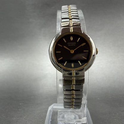 Citizen Watch Women 21mm Black Dial Two Tone Round 5920-S006007 New Battery AB5