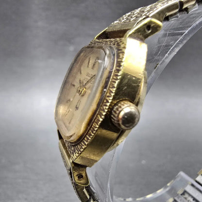 Bulova Accutron Watch Women 23mm Champagne Dial Gold Tone Date N4 PARTS Vintage3
