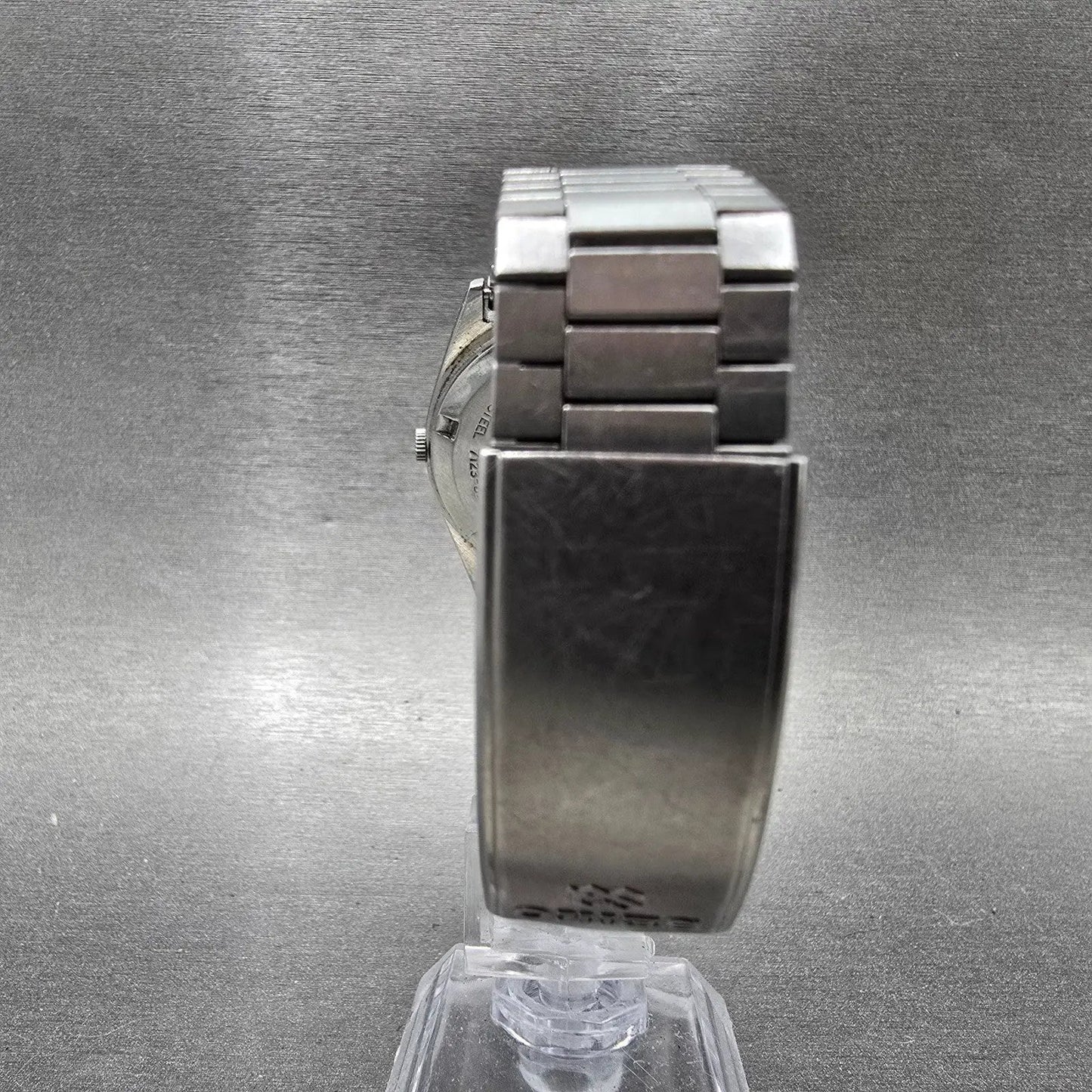 Seiko SQ Watch Men 35mm White Dial Silver Tone Daydate 7123-8290 PARTS8