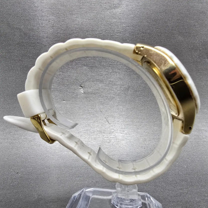 Invicta Angel Dive Watch Women 38mm White Dial Gold Tone Daydate 0718 New Batt8
