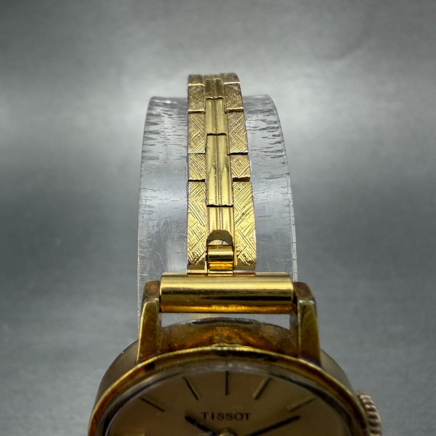 Tissot Watch Women 23mm Gold Dial Gold Plated Manual Wind Runs Oval PARTS!!!!!!!4