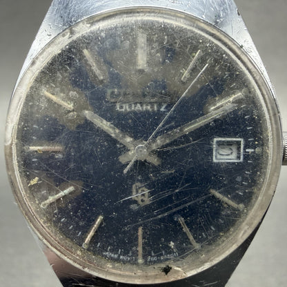 Citizen CQ Watch Men 32mm Blue Dial Silver Tone Date Round 2110892208 New Bat1