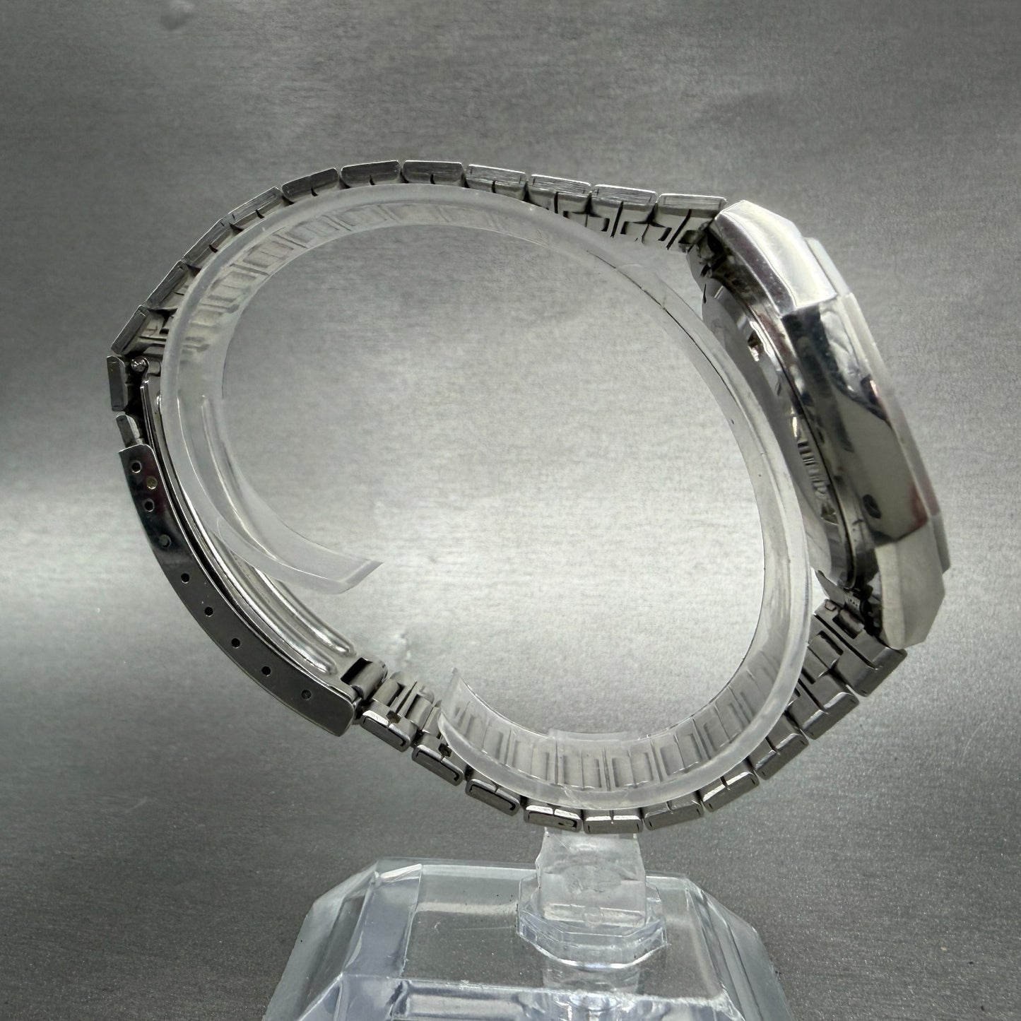 Seiko SQ Watch Men 35mm White Dial Silver Tone Daydate Octagon 7123-5359 New Bat8