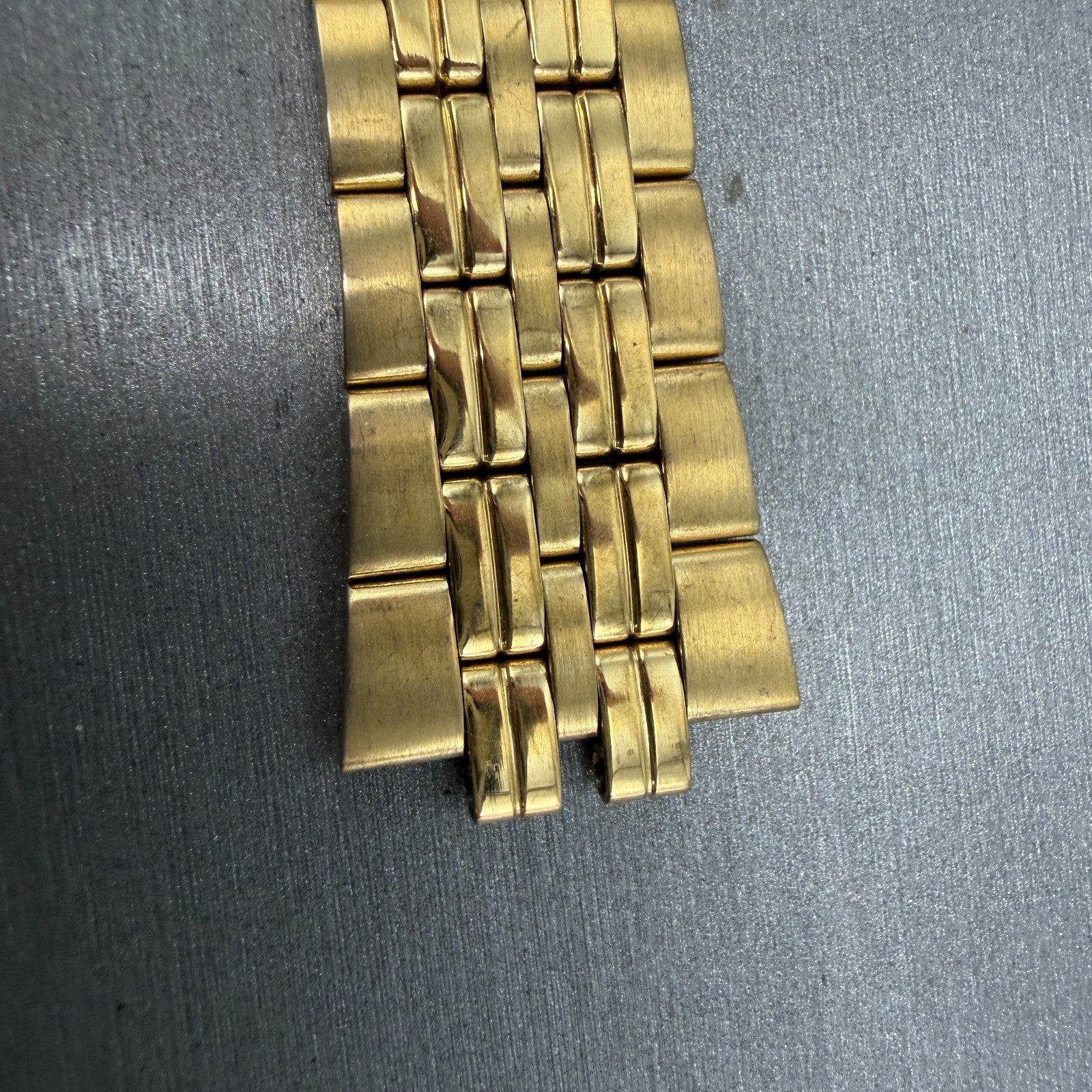 Seiko Bracelet 21mm Stainless Steel Gold Tone Tri Folding Clasp Vintage Japan G81