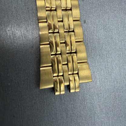 Seiko Bracelet 21mm Stainless Steel Gold Tone Tri Folding Clasp Vintage Japan G81