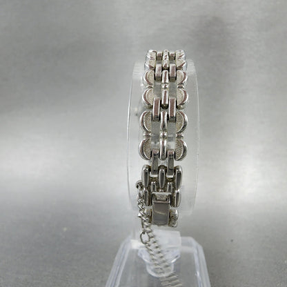 Seiko Watch Women 19mm Silver Dial Silver Tone Oval 14215510 New Battery VTG7