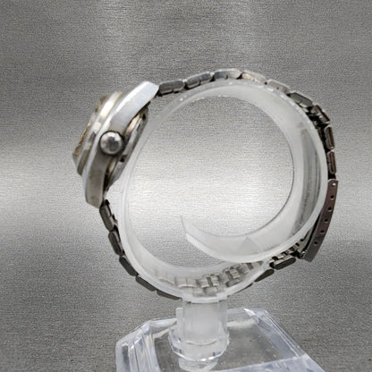 Seiko Automatic Watch Women 24mm Blue Dial Silver Tone Daydate 2706-0200 Runs