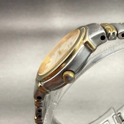 Citizen Elegance Watch Women 24mm White Dial Two Tone Date Round New Battery2