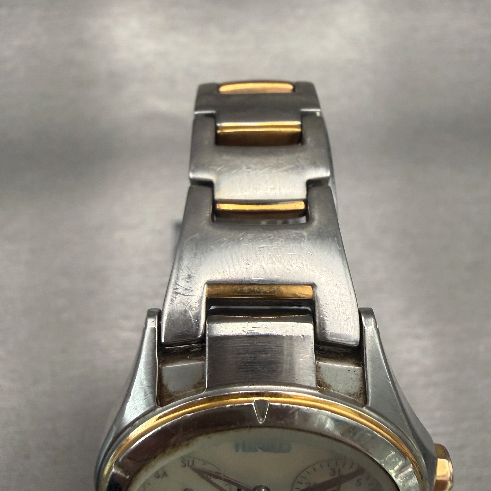 Seiko Wired Watch Men 33mm White Dial Two Tone Daydate Round V33J-0AH0 New Batt4