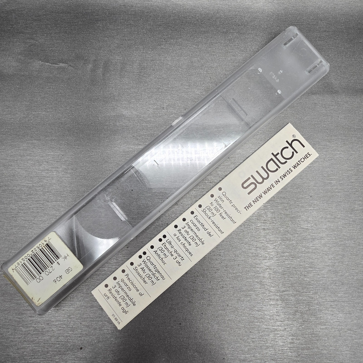 Swatch X-Rated Watch Men 34mm White Dial Black Tone Date GB406 New Battery NOS19