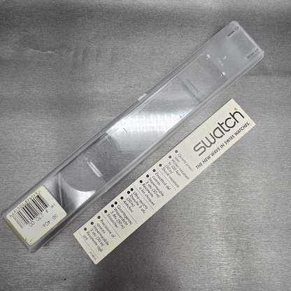 Swatch X-Rated Watch Men 34mm White Dial Black Tone Date GB406 New Battery NOS19
