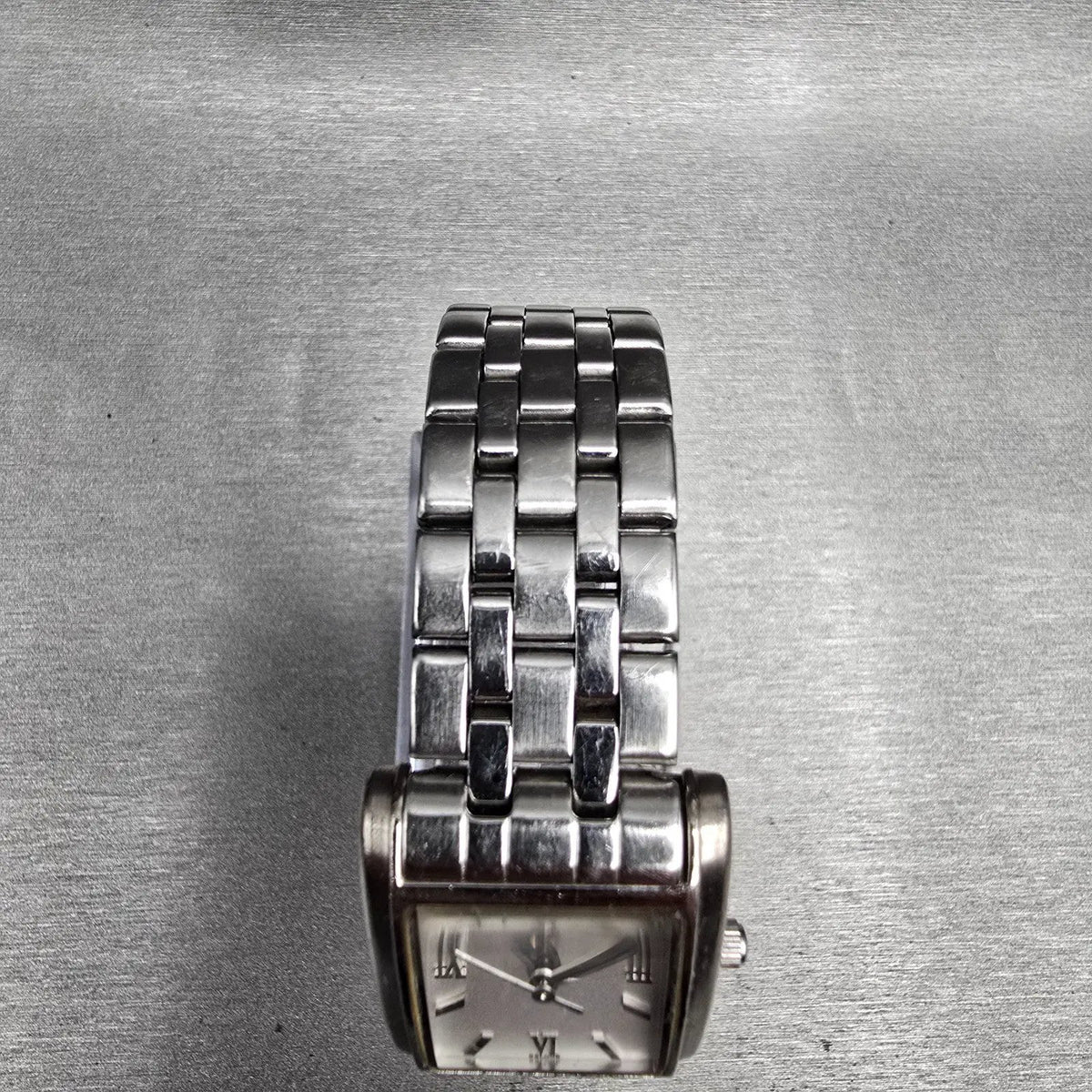 Bulova Tank Watch Women 22mm Silver Dial Silver Tone Rectangle 96L006 New Batt4