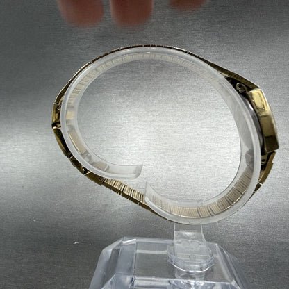 Seiko Watch Women 16mm Champagne Dial Gold Tone Hexagon 5420-5409 New Battery8