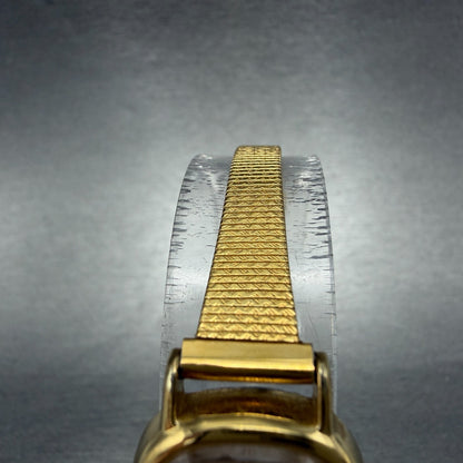 Seiko Tank Watch Women 19mm Champagne Dial Gold Tone 5420-5119 New Battery4
