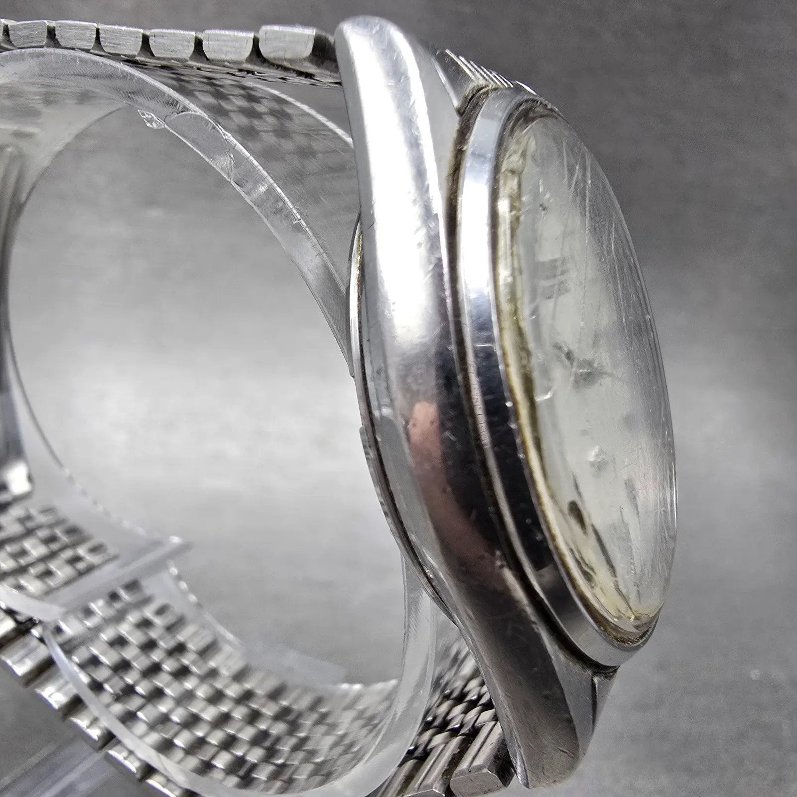 Seiko SQ Watch men 35mm Silver Dial Silver Tone Date READ!!!! 8222-8029 New Batt3