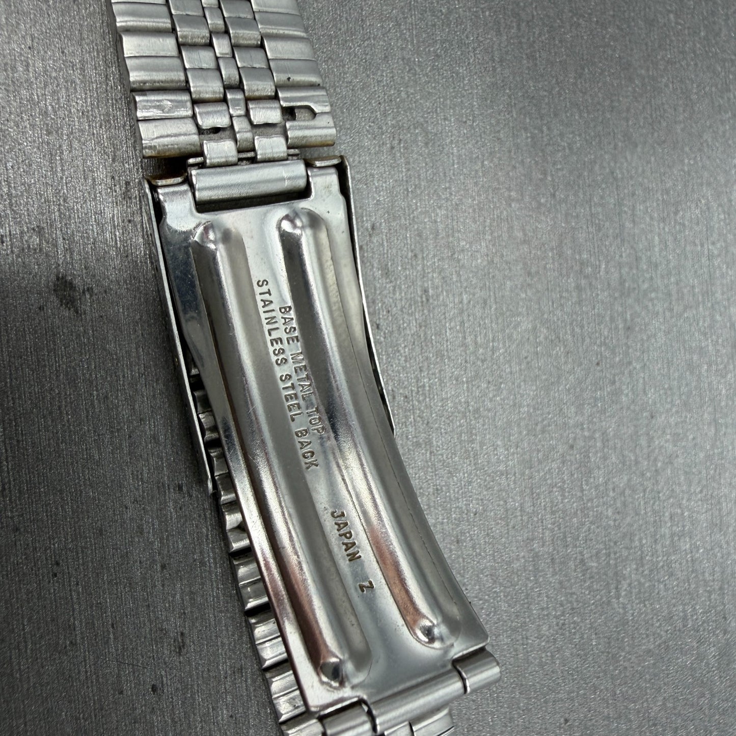 Seiko SQ Bracelet 21mm Stainless Steel Gold Tone Tri Folding Clasp Vintage Japan9
