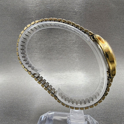Seiko Watch Women 26mm White Dial Gold Tone Small Seconds Round 2K02-0039 NewBat