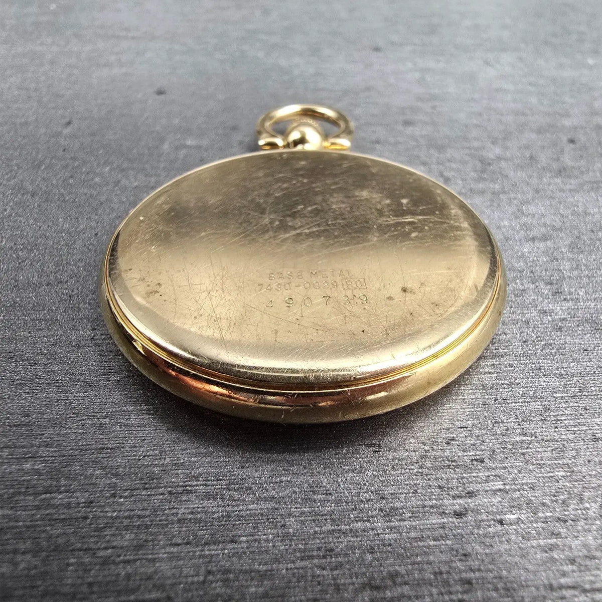 Seiko Pocket Watch Men 31mm Siena College Gold Dial Gold Tone 7430-0029 New Batt9