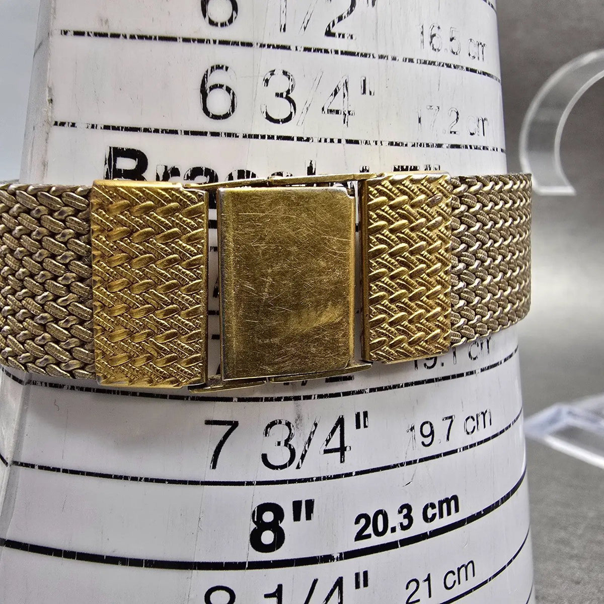 Seiko Tank Watch Men 24mm Gold Dial Gold Tone Date Rectangle 2A32-5019 PARTS10