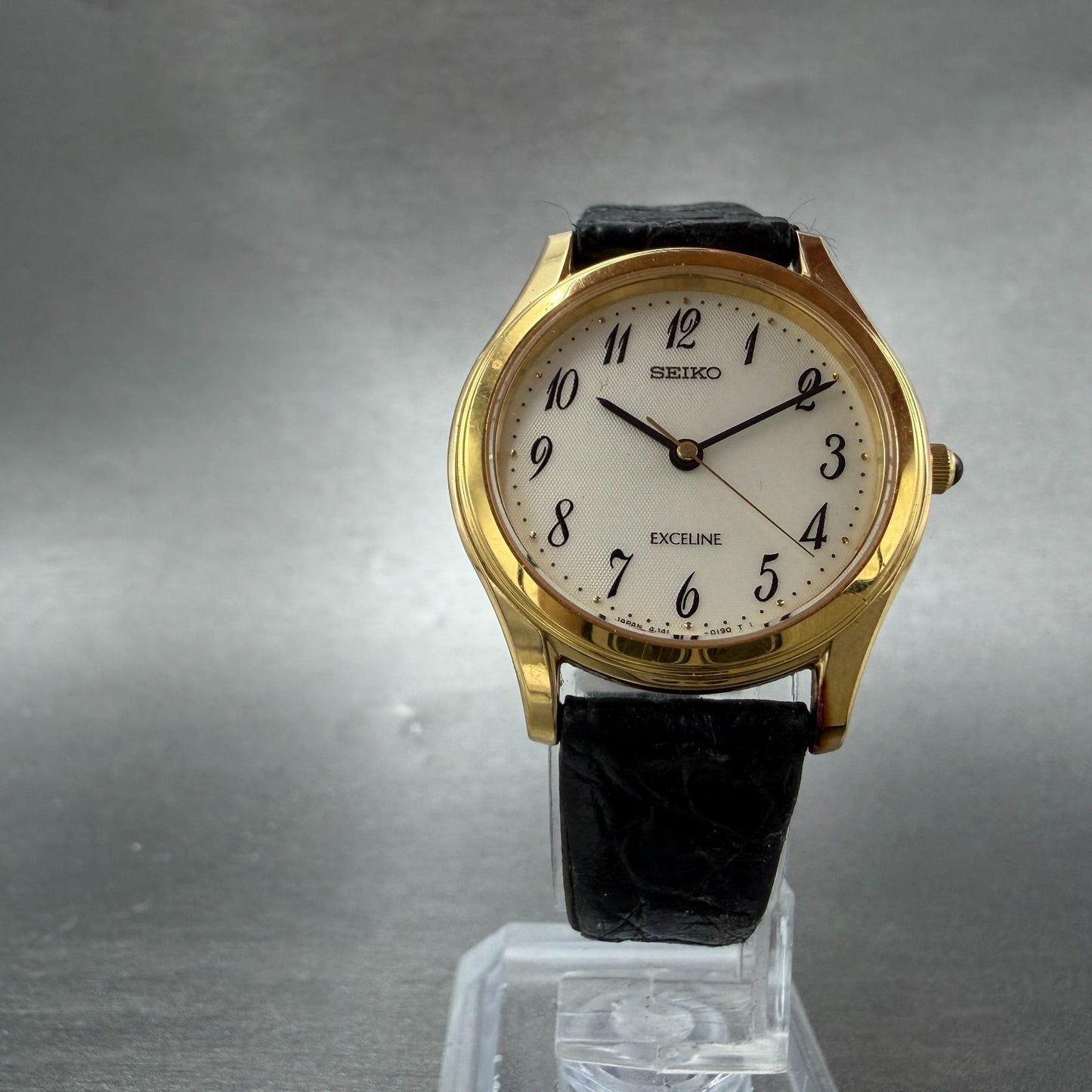 Seiko Exceline Watch Women 28mm Cream Dial Gold Tone Round 4J41-0110 New Battery5