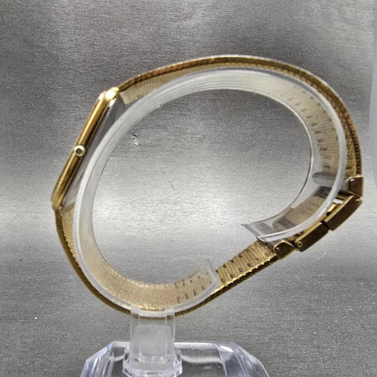 Seiko Lassale Tank Watch Men 27mm Champagne Dial Gold Tone 9300-5159 PARTS VTG7