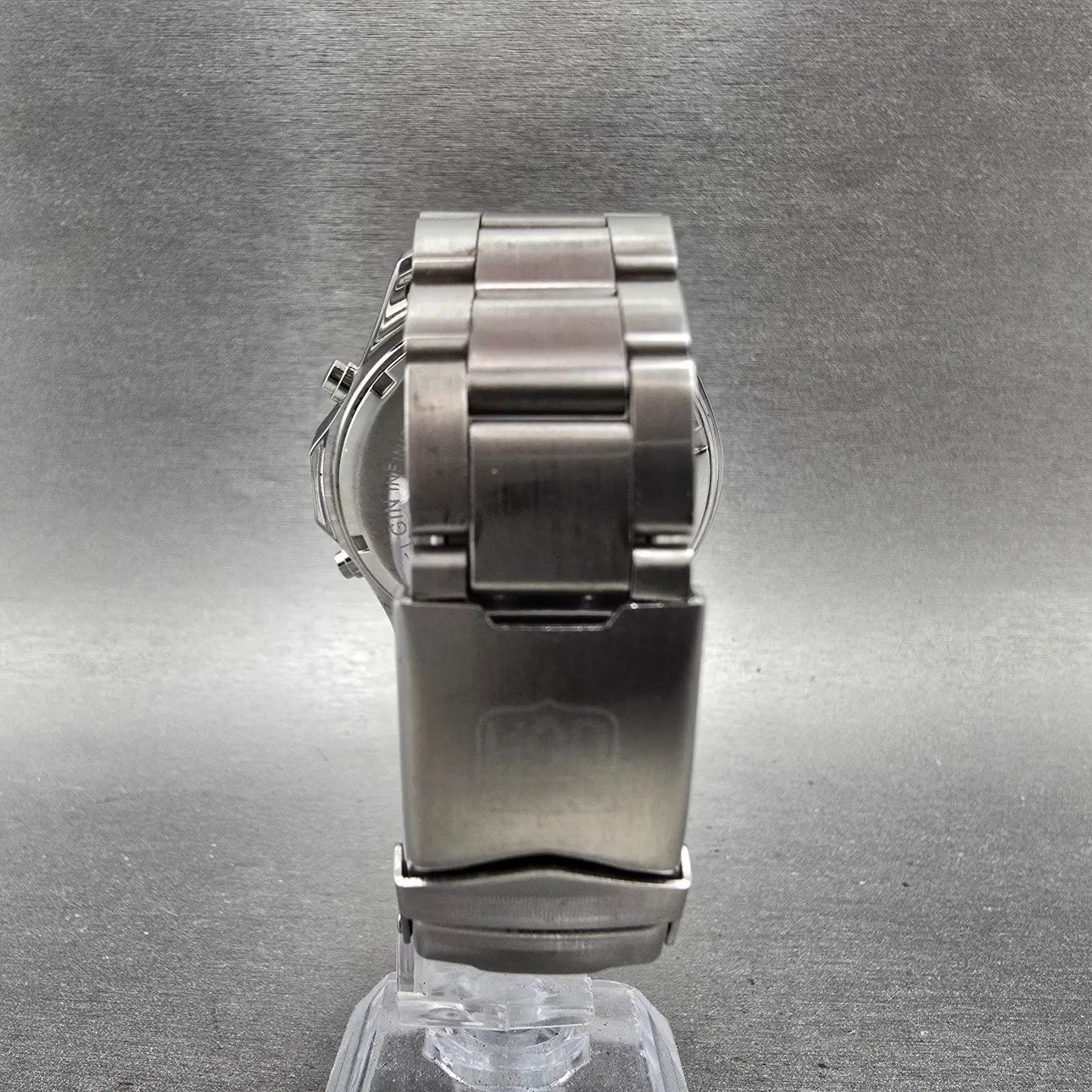 Elgin Dive Watch Men 44mm Black Dial Steel Atomic Solar Analog Digital Runs READ8