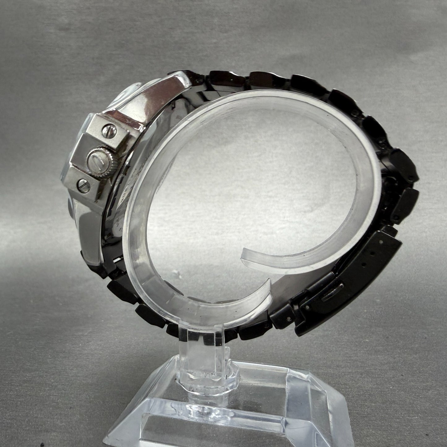 Diesel Watch Men 45mm Black Dial Steel Date Round DZ1206 New Battery6