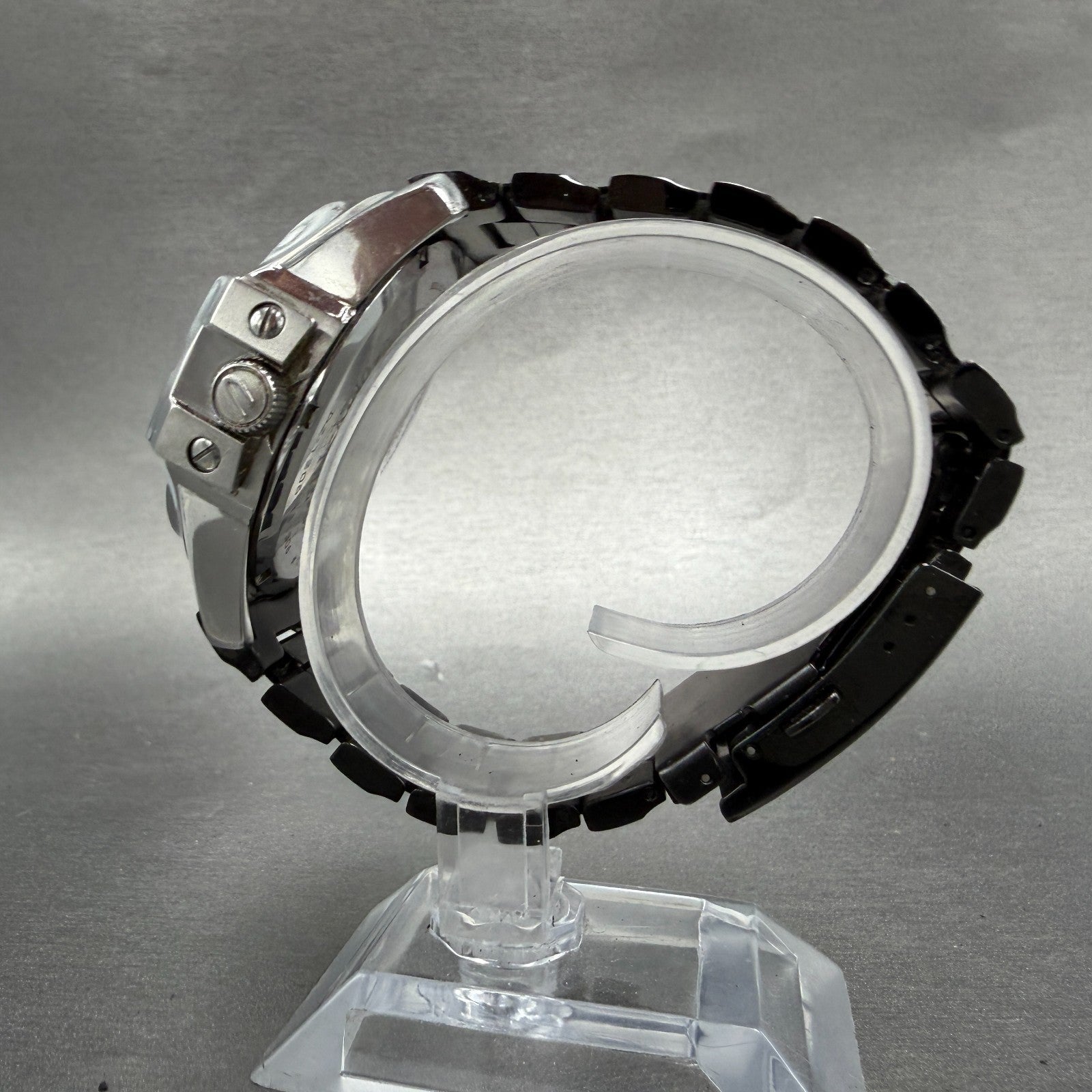 Diesel Watch Men 45mm Black Dial Steel Date Round DZ1206 New Battery6