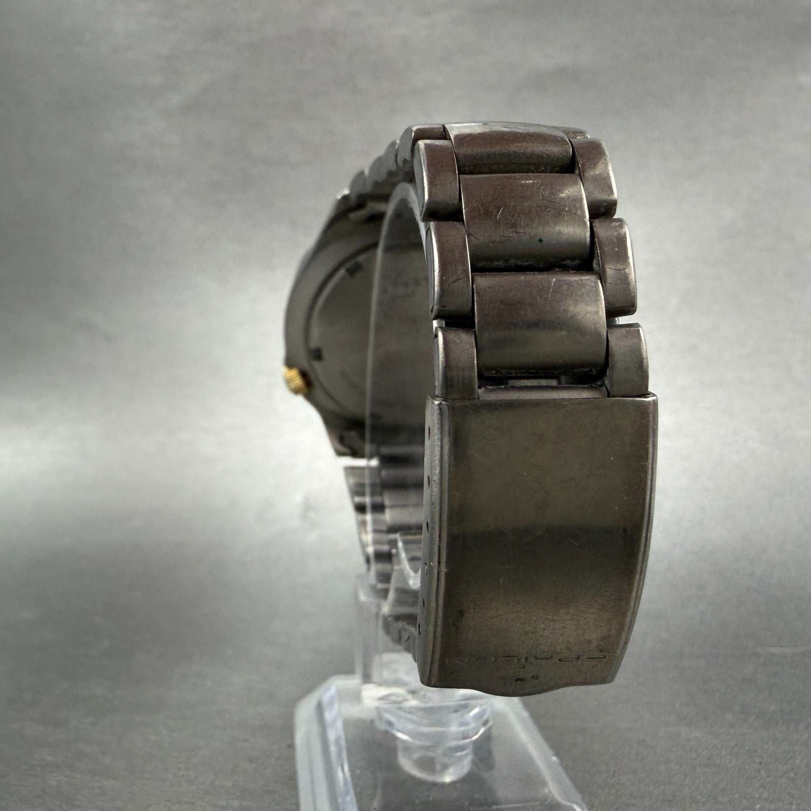 Seiko ALBA Epsilon Dive Watch Men 39mm Black Dial Titanium Daydate Round New Bat7